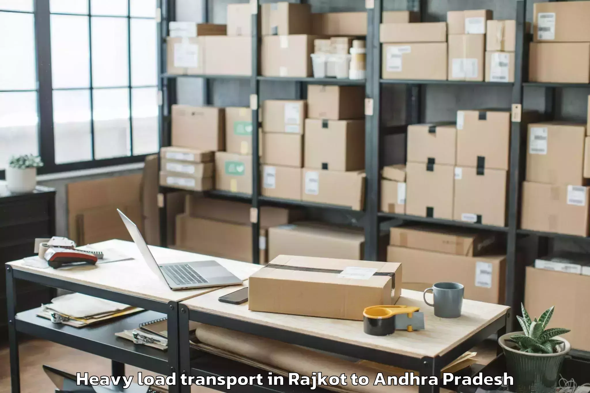 Top Rajkot to Gandlapenta Heavy Load Transport Available